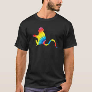 Camiseta Tie Dye Monkey Rainbow Impressão Primate Hippie Pe