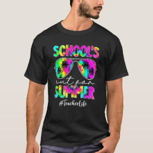Camiseta Tie Dye No Dia Passado Das Escolas Fora Para O Ver