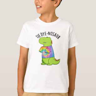 Camiseta Tie-dye-nosaur Engraçado Dinossaur Pun