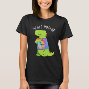 Camiseta Tie-dye-nosaur Piada de Dinossauro Divertida Fundo