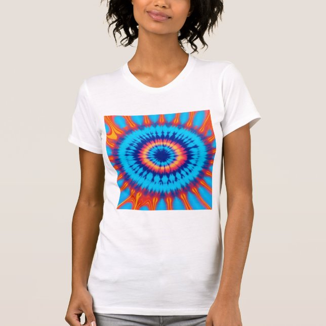 Camiseta Tie Dye Orange & Blue T-Shirt (Frente)