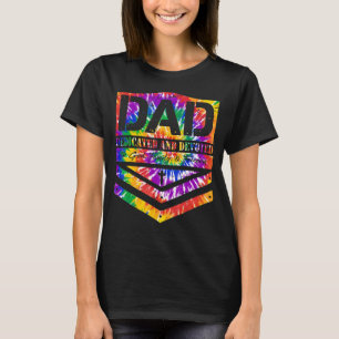 Camiseta Tie Dye Pai dedicado e dedicado D do Pai Feliz