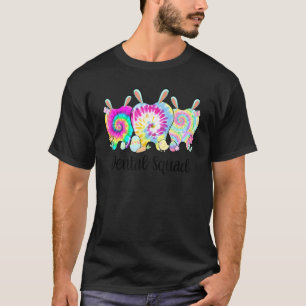 Camiseta Tie Dye Páscoa Dente Dental Quadrado Dental Dia do