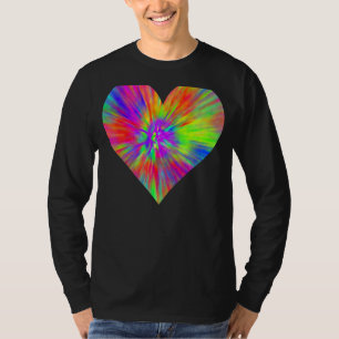 Camiseta Tie Dye Peace Hete Bonito Sinal Colorido do Arco-Í