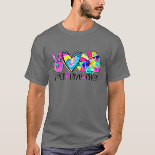 Camiseta Tie Dye Peace Love Cheer Girls Back To School Gift