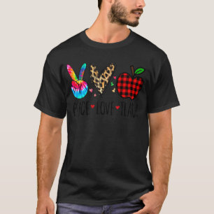 Camiseta Tie Dye Peace Love Teach 100º Dia de Ensino
