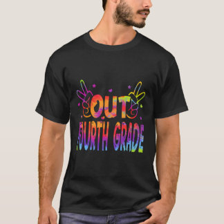 Camiseta Tie Dye Peace Out 4º Formando Mais velho Hel