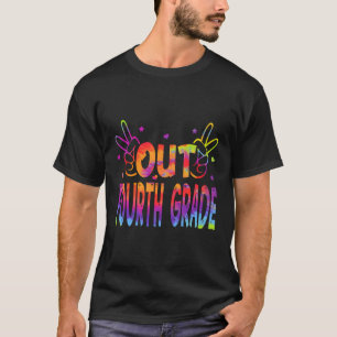 Camiseta Tie Dye Peace Out 4º Formando Mais velho Hel
