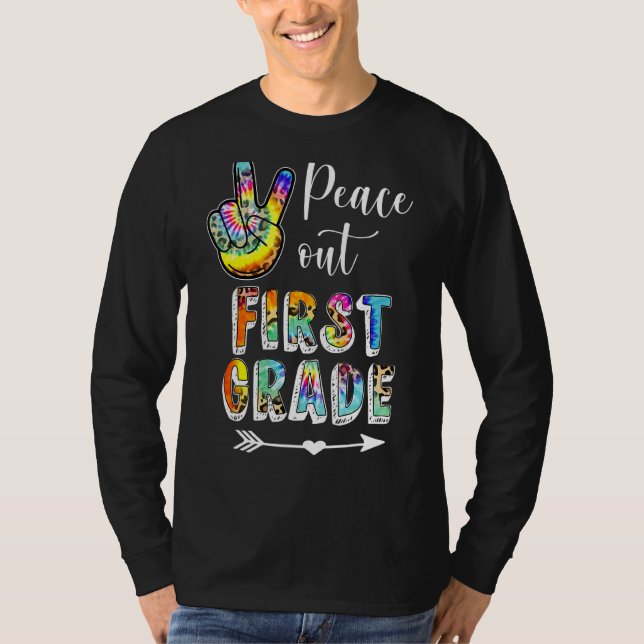 Camiseta Tie Dye Peace Out First 1rua Grade Happy No Dia On (Frente)
