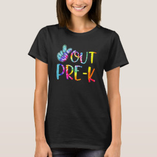 Camiseta Tie Dye Peace Out Pre K Last Day School Summer