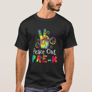 Camiseta Tie Dye Peace Out Pre K Last Day School Summer