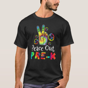 Camiseta Tie Dye Peace Out Pre K Last Day School Summer