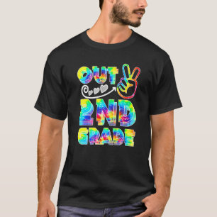 Camiseta Tie Dye Peace Out Second Grade Last Day