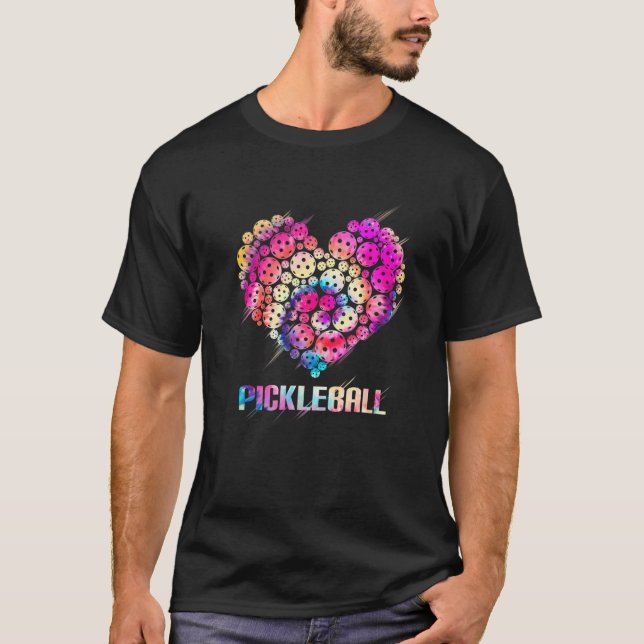 Camiseta Tie Dye Pickleball Jogadores Esporte Amantes Da Fa (Frente)