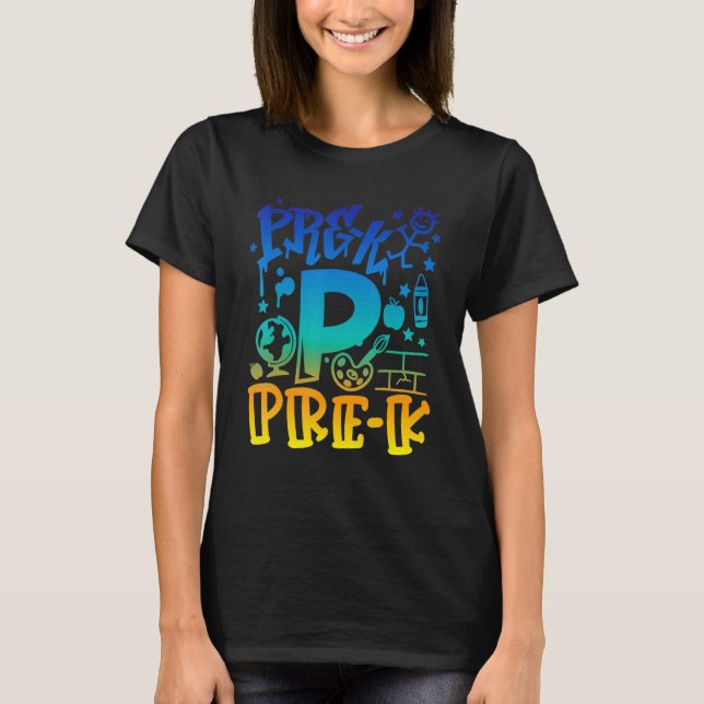 Camiseta Tie Dye Pre K Team Professer Boy Style Back (Frente)