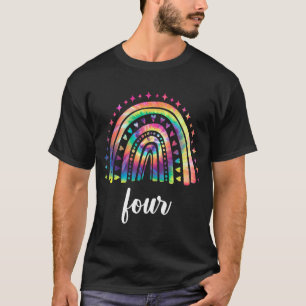 Camiseta Tie Dye Rainbow, 4 Anos, Quarto Dia 4, Quarto Aniv
