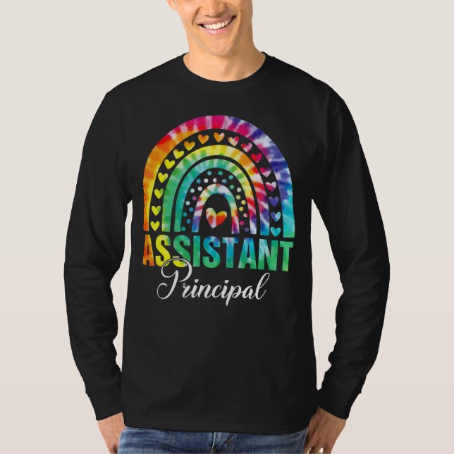 Camiseta Tie Dye Rainbow Assistant Principal Professor Back (Frente)