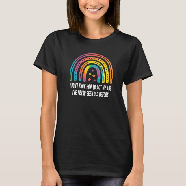 Camiseta Tie Dye Rainbow Eu não sei como agir minha mulher  (Frente)