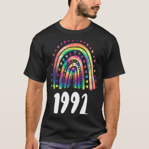 Camiseta Tie Dye Rainbow Year Of Birth 1992 Birthday