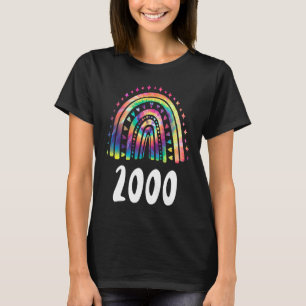 Camiseta Tie Dye Rainbow Year Of Birth 2000 Birthday