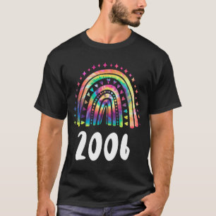 Camiseta Tie Dye Rainbow Year Of Birth 2006 Birthday