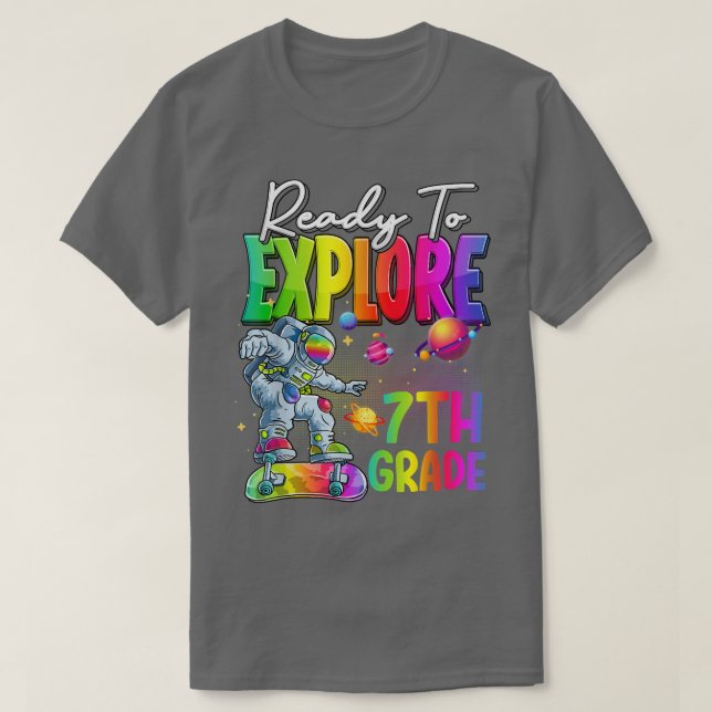 Camiseta Tie Dye Ready to Eplore Astronauta B de Cuta 7 (Frente do Design)