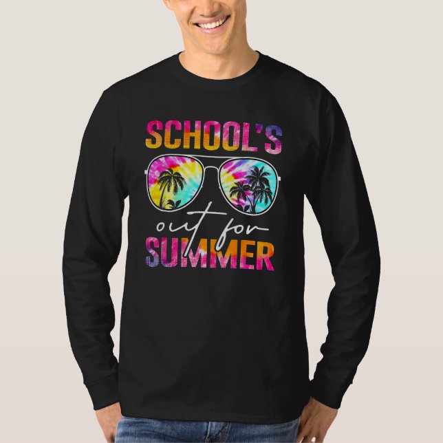 Camiseta Tie Dye Schools Out For Summer Teacher Last Day Of (Frente)