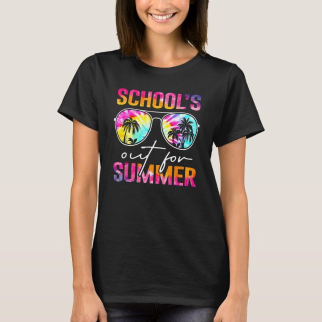 Camiseta Tie Dye Schools Out For Summer Teacher Last Day Of (Frente)