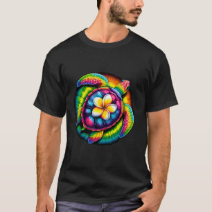 Camiseta Tie Dye Sea Turtle Havaiano Vacinação de Verão Hip