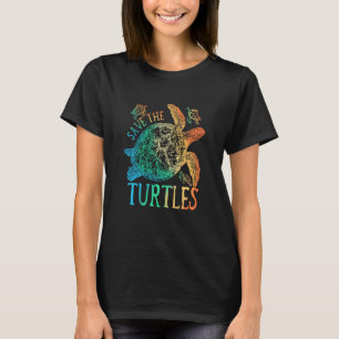Camiseta Tie Dye Sea Turtle Salve As Tartarugas Mulheres E 