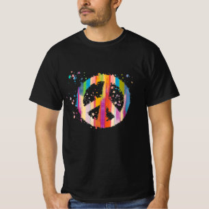 Camiseta Tie-Dye Sinal de Paz Hippie Bohemian - Símbolo do