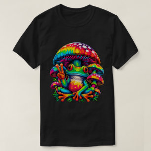 Camiseta Tie-Dye Sinal de Paz Mushroom Hippie