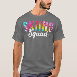 Camiseta Tie Dye Skiing Squad Men Women Skier Snowboard Sp