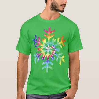 Camiseta Tie Dye Snowflake de inverno