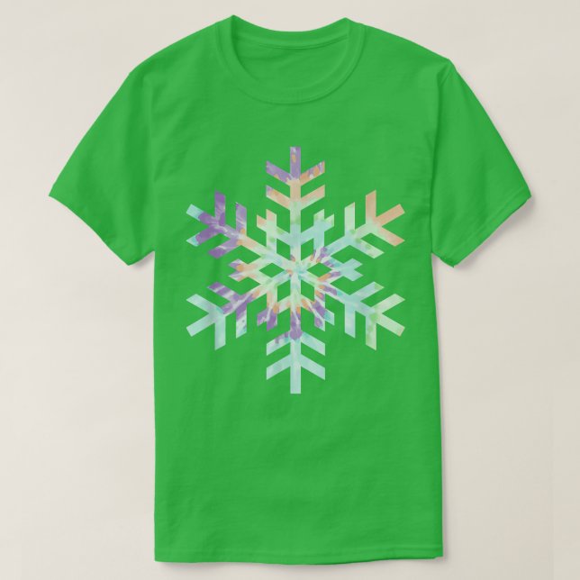 Camiseta Tie Dye Snowflake Natal 917 (Frente do Design)