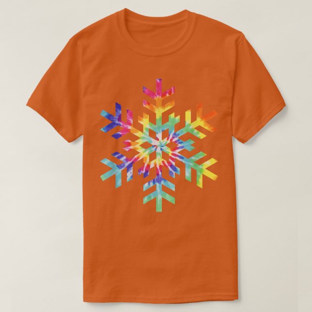 Camiseta Tie Dye Snowflake Natal 919 (Frente do Design)