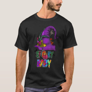 Camiseta Tie Dye Spooky Baby Witch Trick Ou Trate Happy