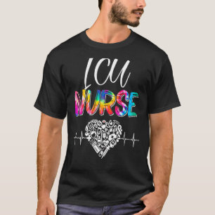 Camiseta Tie Dye Stethoscope Icu Enfermeiro Dia De Enfermag