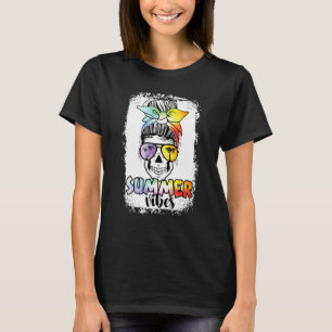 Camiseta Tie Dye Summer Vibes Maluco Caveira Inferno