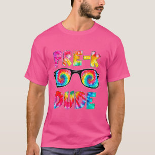 Camiseta Tie Dye Sunglass Pré K Cara De Volta Às Crianças D