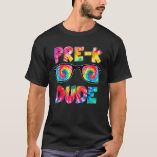 Camiseta Tie Dye Sunglass Pré K Cara De Volta Às Crianças D