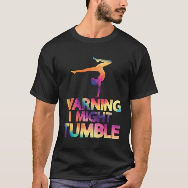 Camiseta Tie Dye Tumbling Cartwheel Tumbler Girl Gymnastic (Frente)