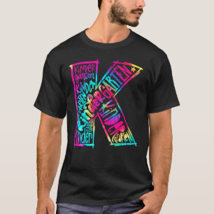Camiseta Tie Dye Typografia Professora Do Jardim De Infânci