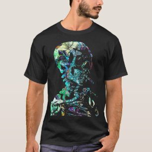Camiseta Tie dye Vintage Skull Van Gogh Cabeça de Esqueleto