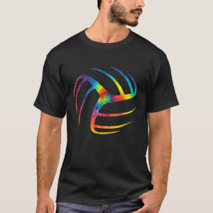 Camiseta Tie Dye Voleibol Legal Impressão Colorida Para Cr