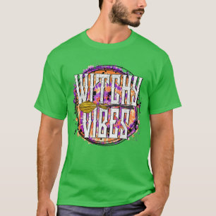 Camiseta Tie Dye Witchy Vibes Dia de as Bruxas engraçado 27