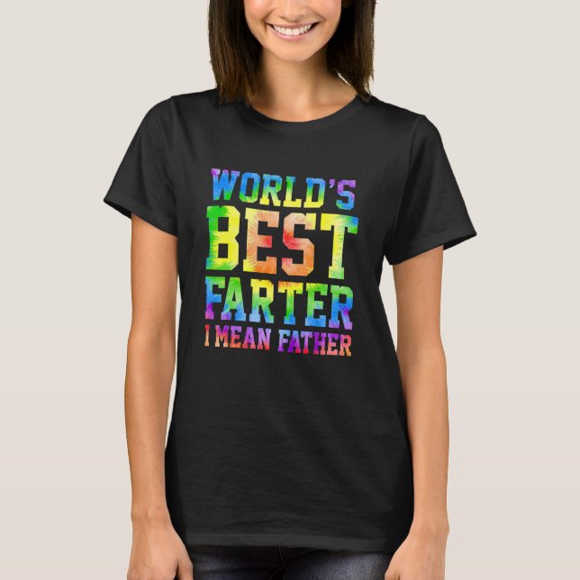 Camiseta Tie Dye World's Best Farter Padre Dia de os pais (Frente)