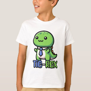 Camiseta Tie Rex! Bonito Tie Vestindo Dinossauro Pun