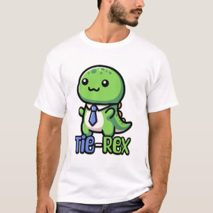 Camiseta Tie Rex! Bonito Tie Vestindo Dinossauro Pun