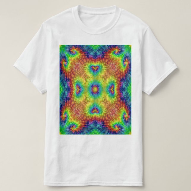Camiseta Tie Sky Vintage Fractal Caleidoscópio (Frente do Design)